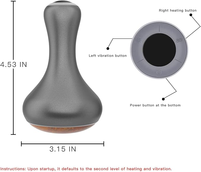 Hot Stones for MassageHot Stones Muscle Massage with Warmer Wireless Natural Red Bian Stone Electric Gua Sha for Home Spa