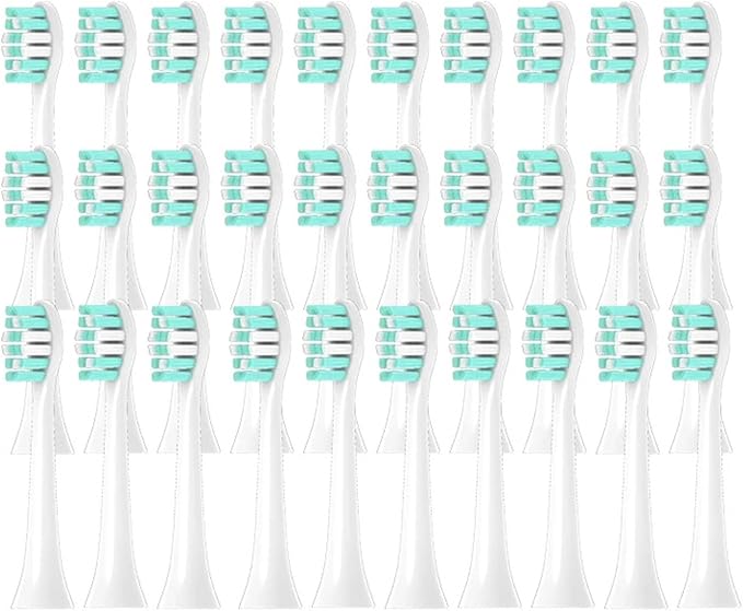 for Philips HX9340 HX9342 HX9350 HX9352 HX9362 HX9363 Replacement DuPon Toothbrush Soft Bristle Brush Heads(PHILIPS-30pcs)