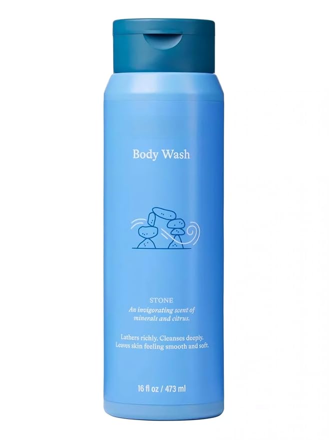Harrys Gel-Body Wash/STONE: an invigorating scent of minerals &amp citrus - Japanese Yuzu Charcoal Bergamot - 16oz