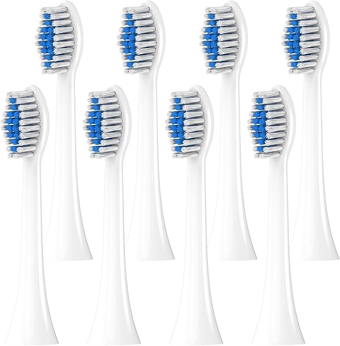 4/8/12/20 Pcs Soft Brush HeadsCompatible for Philips Electric Toothbrush Replacement Toothbrushes Head Refill for 1100 2100(White-8 Pcs)