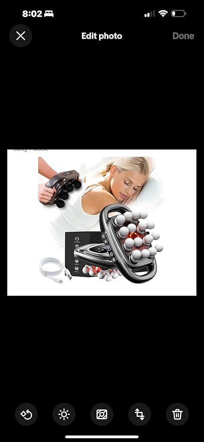 Msg - 16 Heads Deep Tissue Percussion Massager Anti Fatigue Device Red Light Quiet Therapy - Muscle Massage Gun for Back Shoulders Legs and Body Muscle Pain Relief