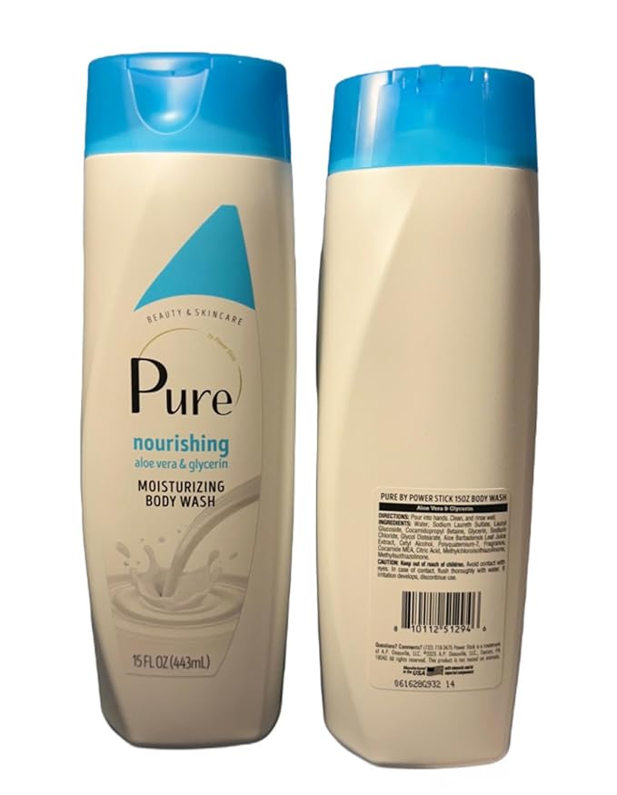 NOURISHING ALOE VERA &amp GLYCERIN MOISTURIZING BODY WASH 15FL.OZ. (443ML.) (PACK OF 2)