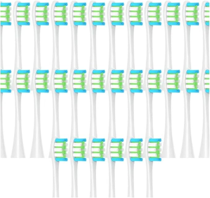 30/50PCS Vacuum BrushCompatible for X/X PRO/ Z1/ F1/ One/Air 2 /SE Replacement Head Sonic Toothbrush Nozzles Soft Bristle(30White)