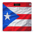 Puerto Rico Flag Scale for Body Weight Sturdy Tempered Glass Weighing Scales with LCD Display Accurate Digital Bathroom Scale Convenient Body Fat Smart Scales Easy Read