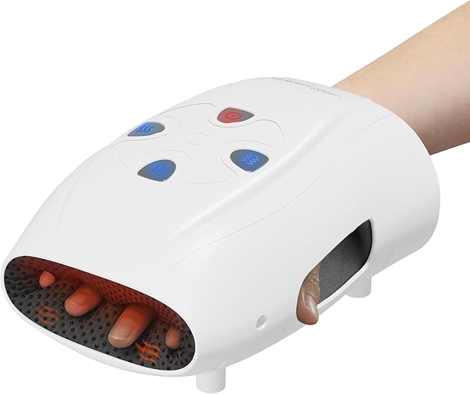 Snailax Cordless Hand Massager with Heat and Compression Vibration Hand Massager 3 Compression Intensities Rechargeable Gifts for Women Men Mom