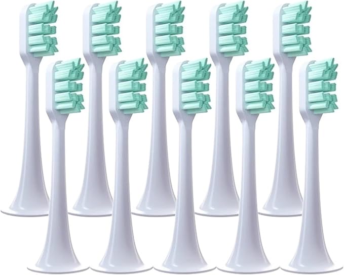 5/8/10PCS Replacement Toothbrush HeadsCompatible for Xiaomi T300 T500 Sonic Electric Teeth Brush Soft Teethbrush Nozzles(10 Green)