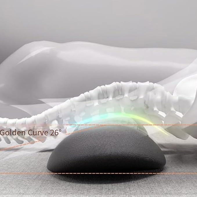 Smooth Spine Triple Fusion Back Massager 2025 Upgraded 3 in 1 Neck Shoulder Backs Massagers with Traction Vibration &amp Heat My Soothe Lab (B)