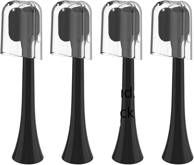 2/4PCS Ultra-fine Soft Toothbrush Brush Heads Compatible for Sonic HX3/HX6/HX9(4PCS Black)
