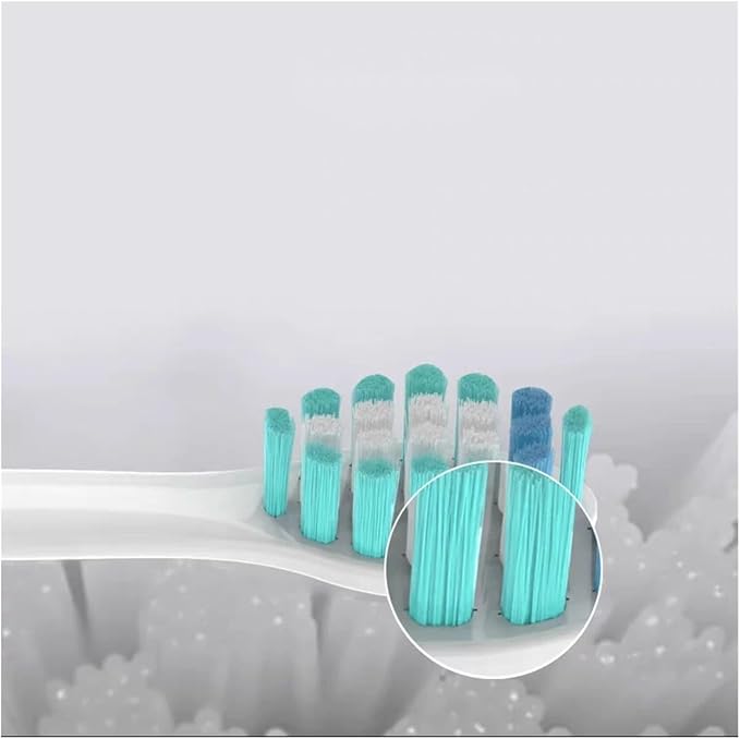 Compatible with FELFRI FTB-002 Electric Toothbrush Head Vacuum Brush with Dust Cover Bristles and Replaceable Nozzle(8PCS White)