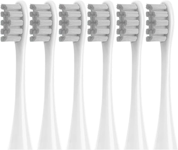 6 Pack Replacement Brush Heads for X/One/SE/XPRO/Z1/AIR Sonic Soft Bristles Waterproof &amp Vacuum Sealed(GY 6Pcs)