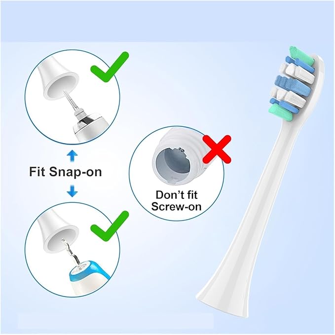 16pcs Replacement Toothbrush Heads Compatible for Sonicare Electric Brush Head 4100 6500 6100 7500 5300 1100