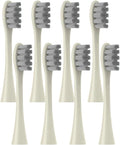8 Pcs Replacement Brush Heads Compatible for Oclean F1/One/X/All Series Sonic Electric Toothbrush Soft Bristle(8 pcs Beige)