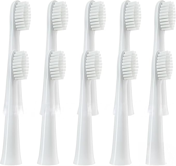 Electric Toothbrush Heads Compatible with Panasonic WEW0972 DM71/DM81/DM712/DML1/DM31/DM711/PDM7B Replacement Brush Heads(10PCS White)