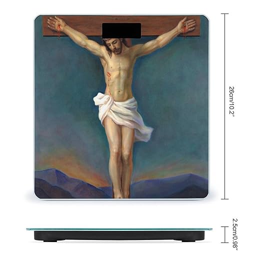 Jesus Christ On The Cross Smart Square Scale with Digital Display for Bathroom Scale