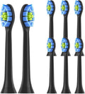 Replacement Toothbrush Heads Compatible for C2 C1 G2 W Plaque Control Electric Brush Head(Black-8pcs)