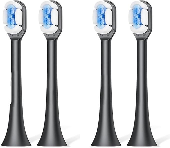 Compatible for SOOCAS Electric Toothbrush Heads Replacement X1 X3 X3U X5 Teeth Brush(2 Box Black)
