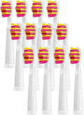 4/8/12/16 Pcs Replacement Brush Heads Compatible For Seago Compatible For Fairywill Electric Toothbrush Head Dupont Bristle Brush(12 Pcs pink)