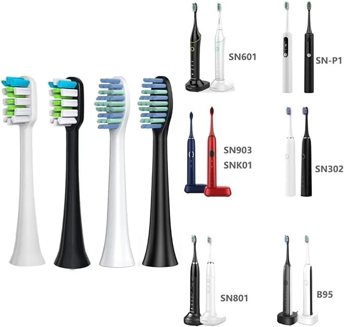Replacement Toothbrush Head for Electric SN903/SNK01/SN601/SN801/ST903/ST901/ST905/ST802/SN-P1(16white Whitening)