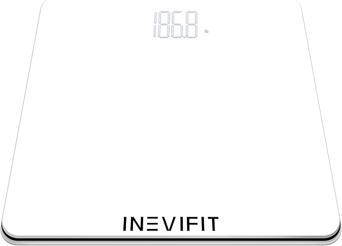 INEVIFIT Bathroom Scale &amp Digital Kitchen Scale Fitness Bundle Complete Body Composition and Nutrition Tracking Solution with Batteries Included