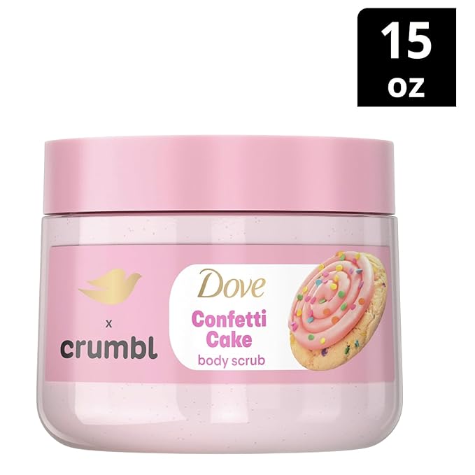 Dove Moisturizing Body Wash &amp Scrub | Confetti Cake Scent | 20oz Wash + 15oz Scrub | Limited Edition