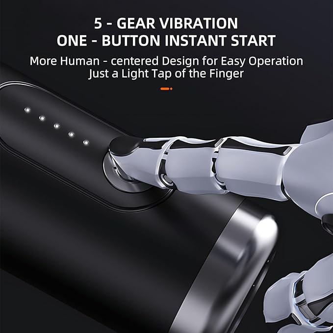 Fast Release Therapy Massager 2025 New - Handheld Deep Tissue Massage Gun 360° Rotating Bead 5 Speed Vibrating Muscle Massager for Full Body Relief Trigger Point Therapy Tool Portable