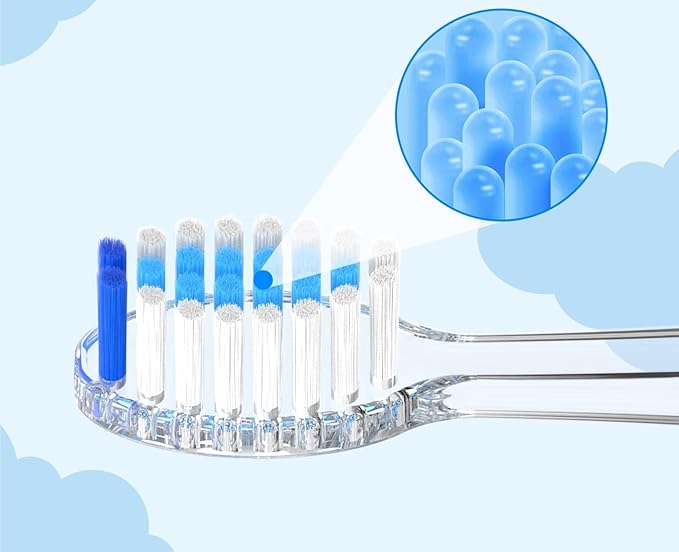 10-Pack Replacement Toothbrush Heads Compatible with Seago SG513/SG977/SGEK6/DT-K6 for Children's Electric toothbrushes(Blue)