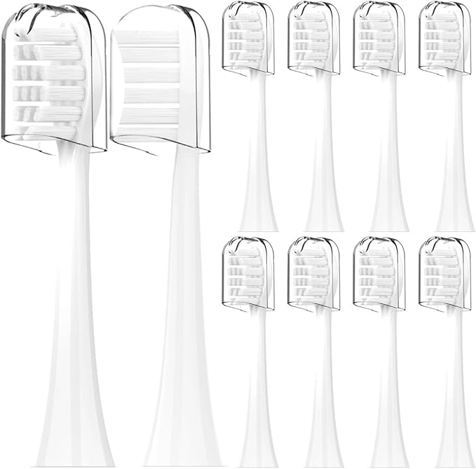 Compatible with My Variations The Electric Toothbrush Replacement Brush HeadsCompatible for with Protection Cover(White)