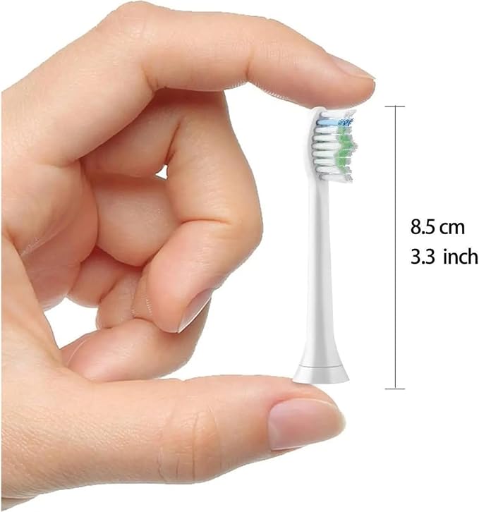 8-16pcs Toothbrush Heads Compatible for Philips Electric Replacement Brush(8pcs White)