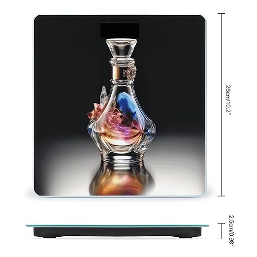Perfume BottleScale for Body Weight with LCD High Precision Weighing Scales Fashion Sturdy Tempered Glass Weight Scales Easy-to-Read Digital Bathroom Scale for Daily 400lb