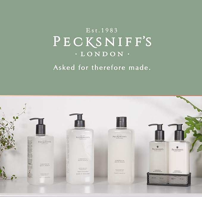 Pecksniff's Gardenia &amp White Peach Moisturizing Shower Gel | 750ml / 25.36 Fl Oz