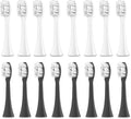 Replacement Brush Heads Toothbrush Head Soft Bristle Tooth Accessories 4pcs 8pcs 16pcs for YS01(16PCS Black White)