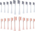 Brush Head ReplacementCompatible for Oclean Electric Toothbrush Soft Bristle X/X PRO/ Z1 Brushes Replaceable Fit(10 Grey 10 Pink)