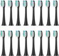 Replacement Brush Heads Compatible for HX3/HX6/HX9 Series Toothbrush HX6064(16Pcs Black)
