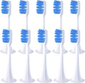 4/10Pcs/SetCompatible for T300/T500 Replacement Brush Heads Electric Toothbrush Protect Soft Nozzles Bristle(10Blue-D)