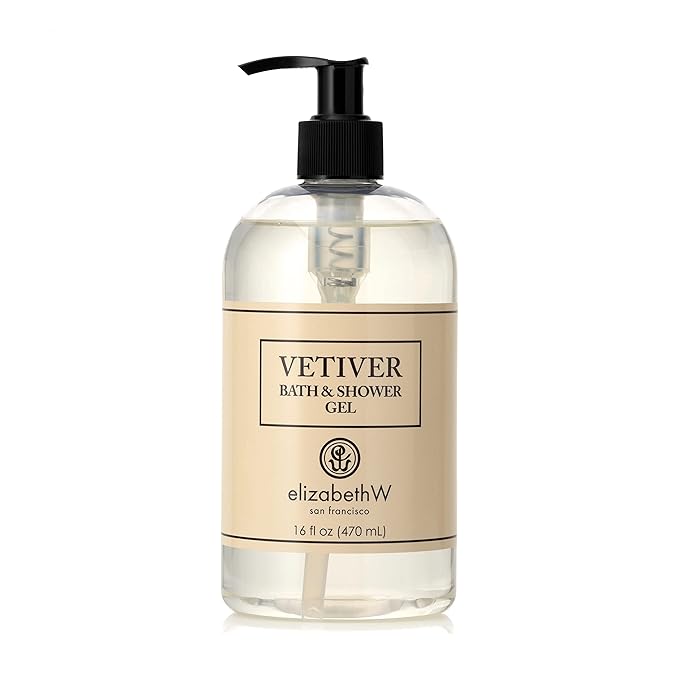 elizabeth W Vetiver Bath &amp Shower Gel 16 Fluid Ounces Clear