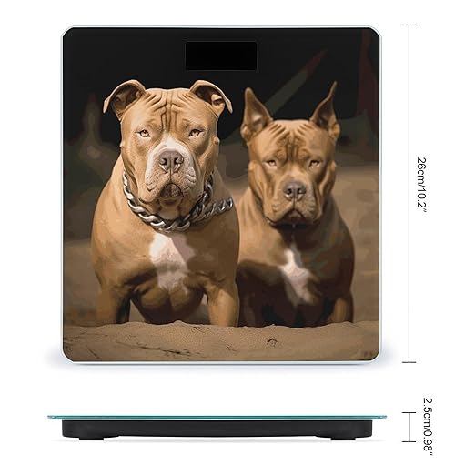 Pitbull Dogs Scale for Body Weight Accurate Digital Bathroom Scale Toughened Glass High Precision Scales Smart Weight Scales with Large LCD Backlight Display Weighing Machine