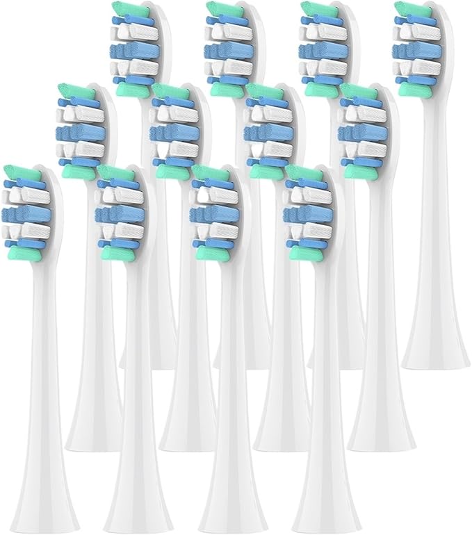 12/20pcs Replacement Toothbrush Heads Compatible for Sonicare Soft Electric Brush Head 4100 6500 6100 7500 5300 1100(20 Pcs)