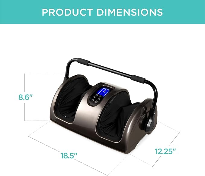 Best Choice Products Heated Shiatsu Foot Massager for Pain Relief Plantar Fasciitis Neuropathy Blood Circulation w/Compact Design - Gray