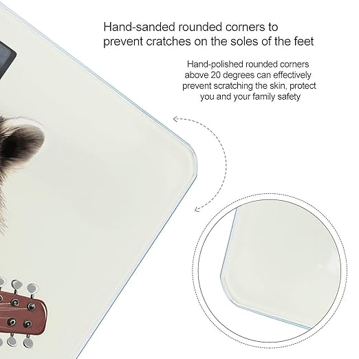 Funny Raccoon Bathroom Scale Rounded Smart Scale for Body Weight Automatic Power On/Off Weight Scales Accurate Bathroom Digital Scales for Pet Home Bedroom Kitchen