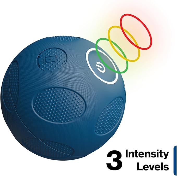 Muscle Recovery Kit | MyoSphere Vibration Massage Ball &amp MyoBelt Accessory | Target deep Muscle Layers Easing Tension in The Back Neck Shoulders arms HIPS Glutes and Legs. (Nobol Blue)