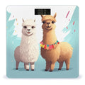 Llama Alpaca Scale for Body Weight High Precision Digital Weight Scales with LCD Display Anti-Slip Sturdy Slim Tempered Glass Bathroom Scale for Home Use
