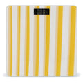 Yellow Stripe Weight Scale Cute Bathroom Scale for Body Highly Accurate Digital Weighing Machine for People Compact LCD Display Scales with Sturdy Toughened Glass Scales