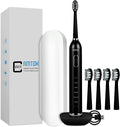 CWX Sonic Electric Toothbrush Wireless Fast Charging 5 Cleaning Modes 3 Intensity Settings 60 Days Battery Life 2 Min Smart Timer 4 Brush Heads &amp Travel Case IPX7 Waterproof