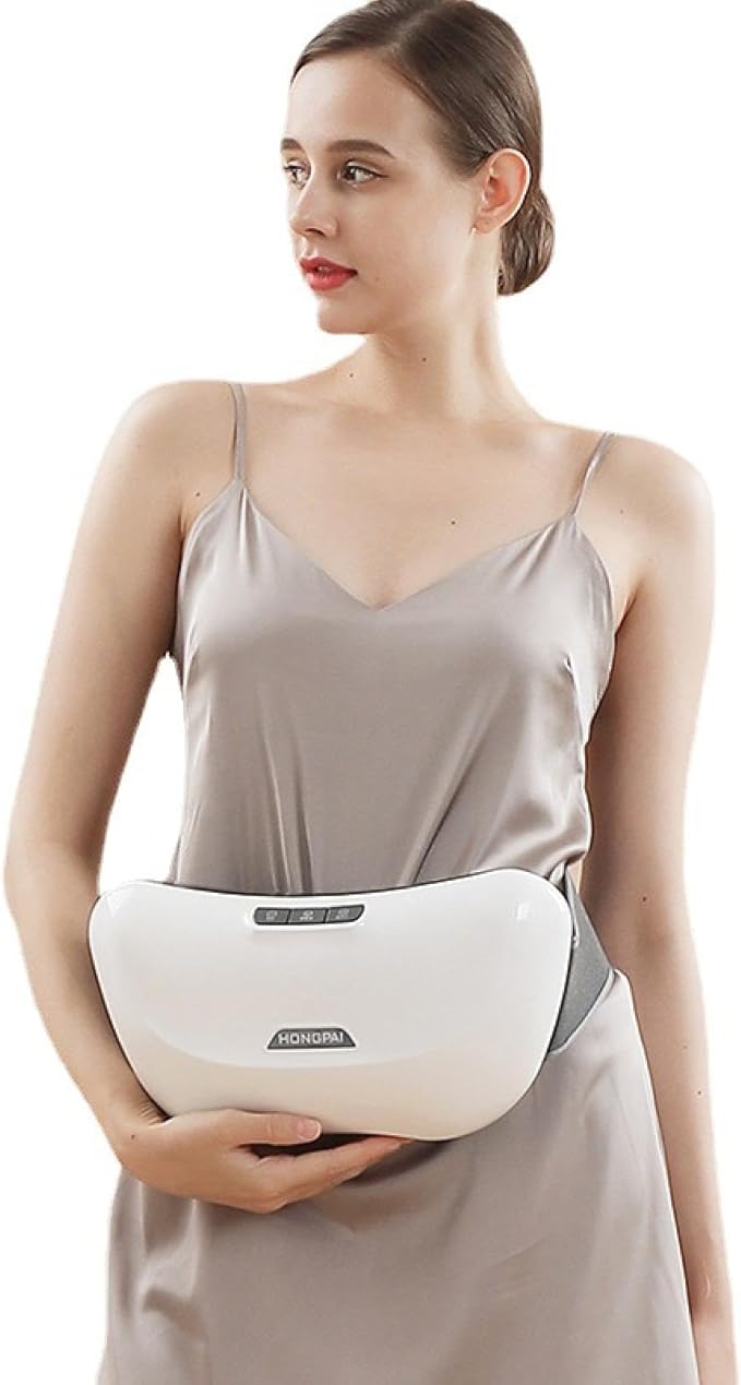 Abdominal Massager Electric Stomach Massager 3 Adjustable Intensities Forward Reverse Massage Constant Temperature hot Compress deep gastrointestinal Massage Relieve Flatulence