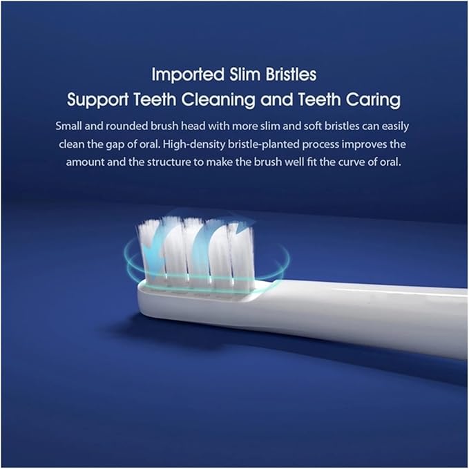 Toothbrush Replacement Heads Compatible for Xiaomi Mijia T100 Mi Smart Electric 2 Color(White 1pcs)