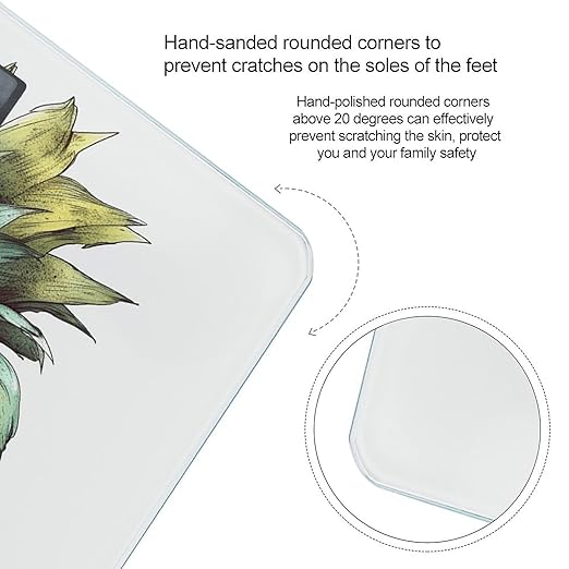 Cool Skull Pineapple Scale for Body Weight Precision Bathroom Weighing Scales with Back Lit LCD Display Sturdy Tempered Glass Body Weight Scales Digital Bathroom Scale 400lb
