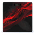 Black and Red Background Scale for Body Weight High Precision Digital Weight Scales with LCD Display Anti-Slip Sturdy Slim Tempered Glass Bathroom Scale for Home Use