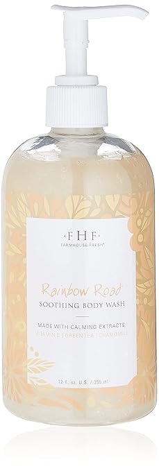 FarmHouse Fresh Rainbow Road Soothing Body Wash Hydrating with Vitamin E &amp Green Tea Calming for Sensitive Skin 12 oz.