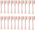 10/20X Replacement Brush HeadsCompatible for OcleanX/X PRO/ Z1/ F1/ One/Air 2 /SE Sonic Electric Toothbrush Soft Dupont Bristle Nozzles(20pcs Pink)