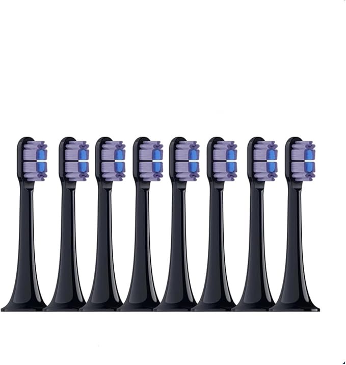 8PCS Replacement Brush Heads Compatible for XIAOMI MIJIA T700 Sonic Electric Toothbrush Bristle with Caps Sealed Pack(Purple)